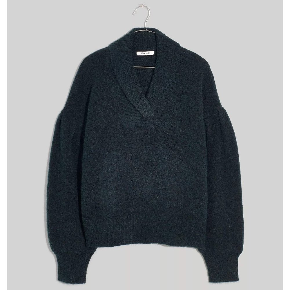 NWT Madewell Vinson Shawl-Collar Sweater, Green, XXS